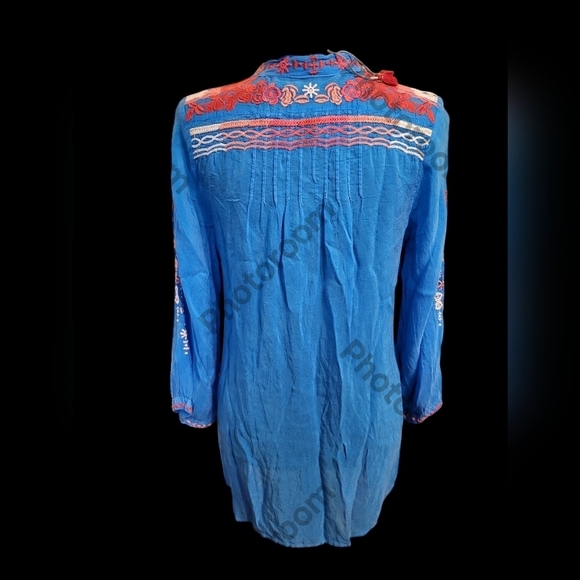 NWT Johnny Was Xs Embroidered, long sleeve tunic top - Picture 12 of 12